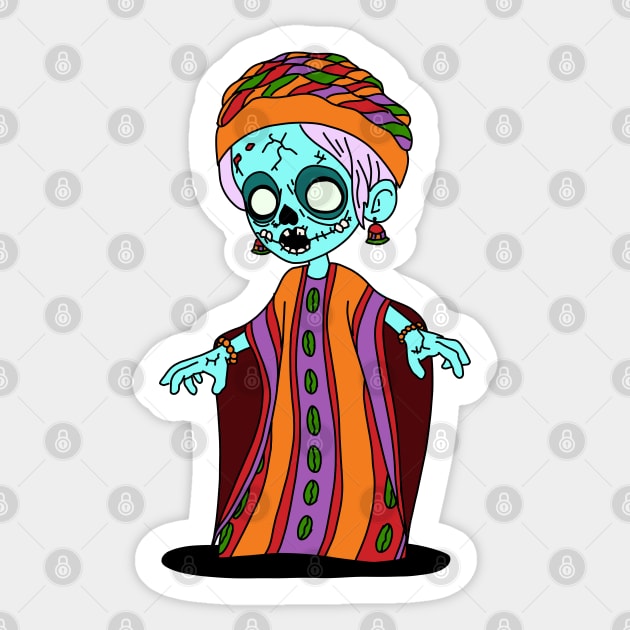 Cute Malian Zombie Sticker by H. R. Sinclair